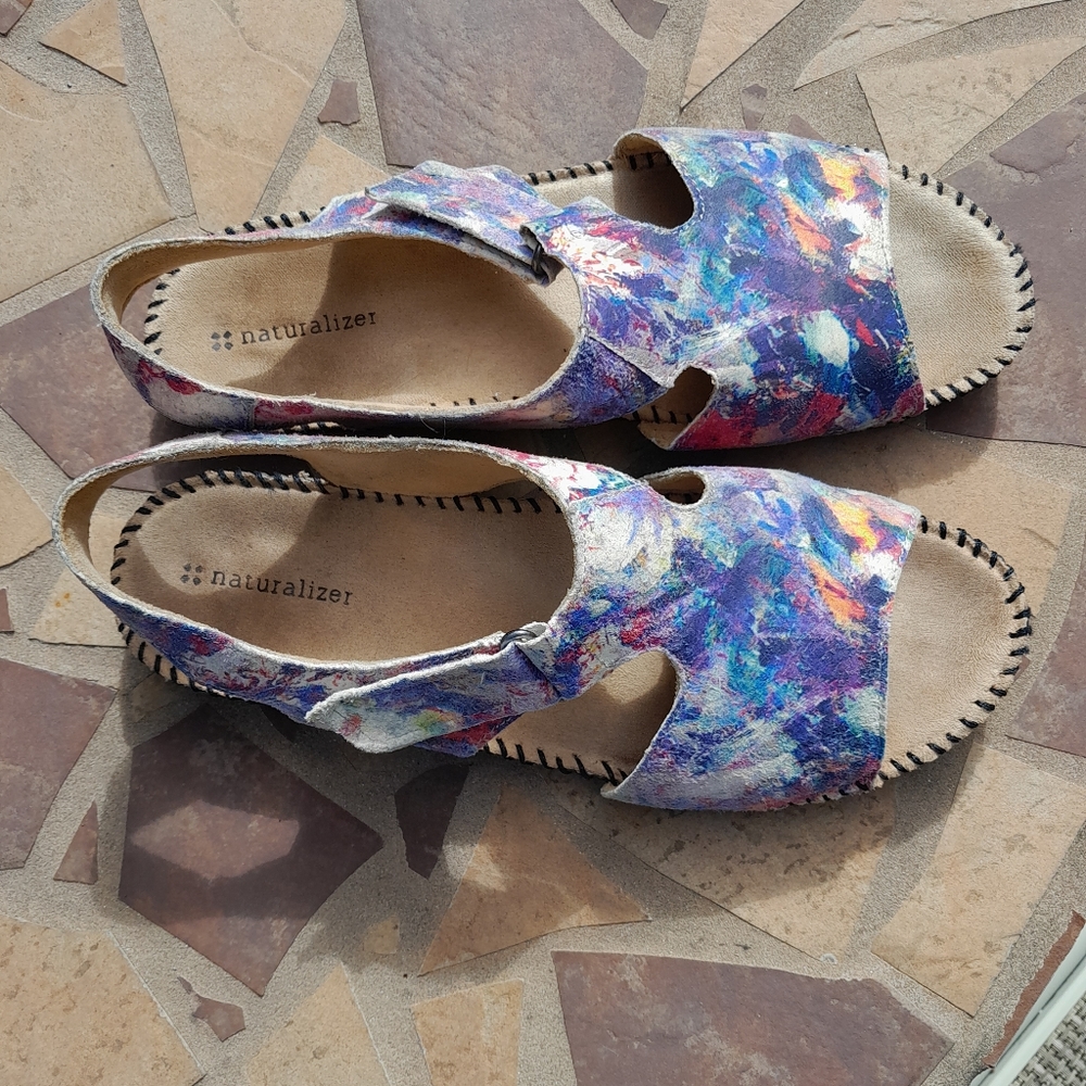 Naturalizer Scout Leather open toe slingback sandal size 10